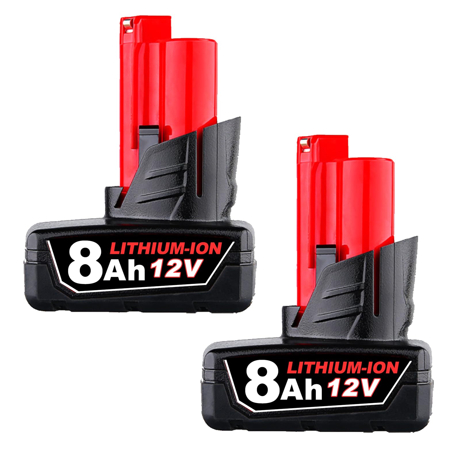 2×12000mAh 18V Ersatzakku für Milwaukee Akku 18V Kompatibel mit Milwaukee M-18 Akku 48-11-1840 48-11-1828 48-11-1820 48-11-1815 48-11-1850 mit LED-Ladeanzeige