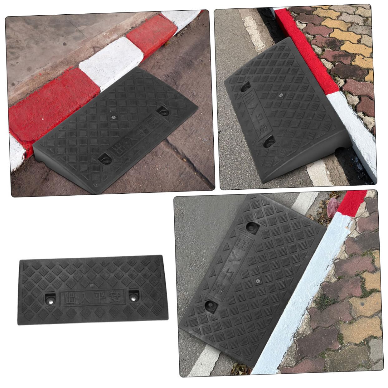 Rampa per Auto Portatile in Gomma Nera Resistente e Antiscivolo per Soglie e Gradini Interni, per Porte e Accessi Sicuri in Casa