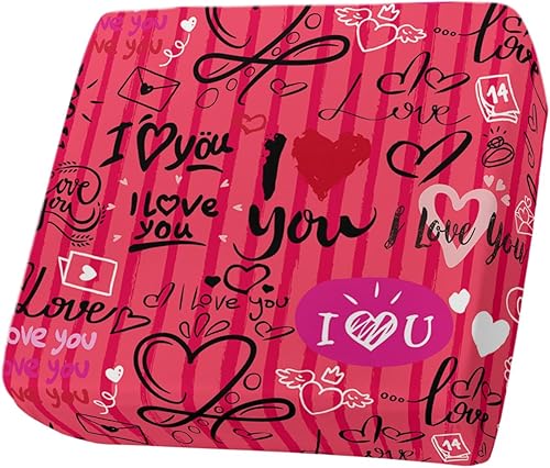 Fundas de cojín elásticas para sofá con palabras románticas, seccionales, individuales, en forma de L, T, con parte inferior elástica, para San