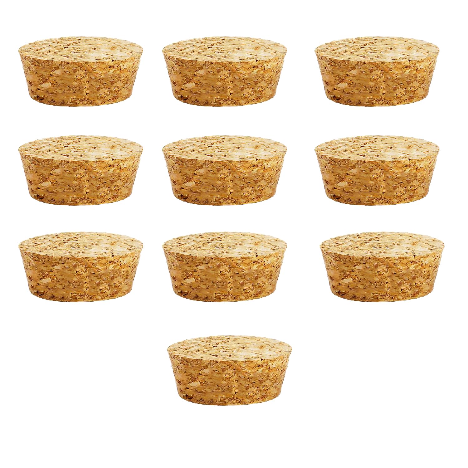 10Pcs Tapered Cork Plugs Wooden Wine Corks Stoppers Reusable Sealing Stopper for Bottle Bar DIY Crafts Kitchen Accessories (43x38x20mm)