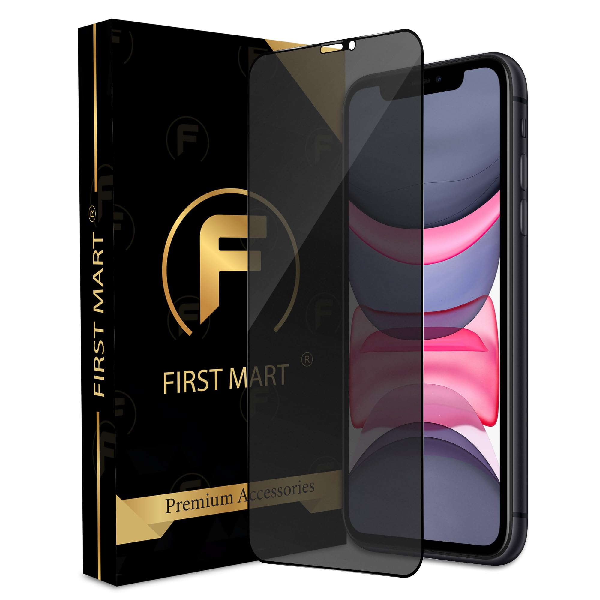 FIRST MART Edge to Edge Matte Privacy Tempered Glass for iPhone 11 / iPhone XR Full Screen Coverage with Easy Installation Kit | Black (B0CGNCDTTQ) Amazon Price History, Amazon Price Tracker