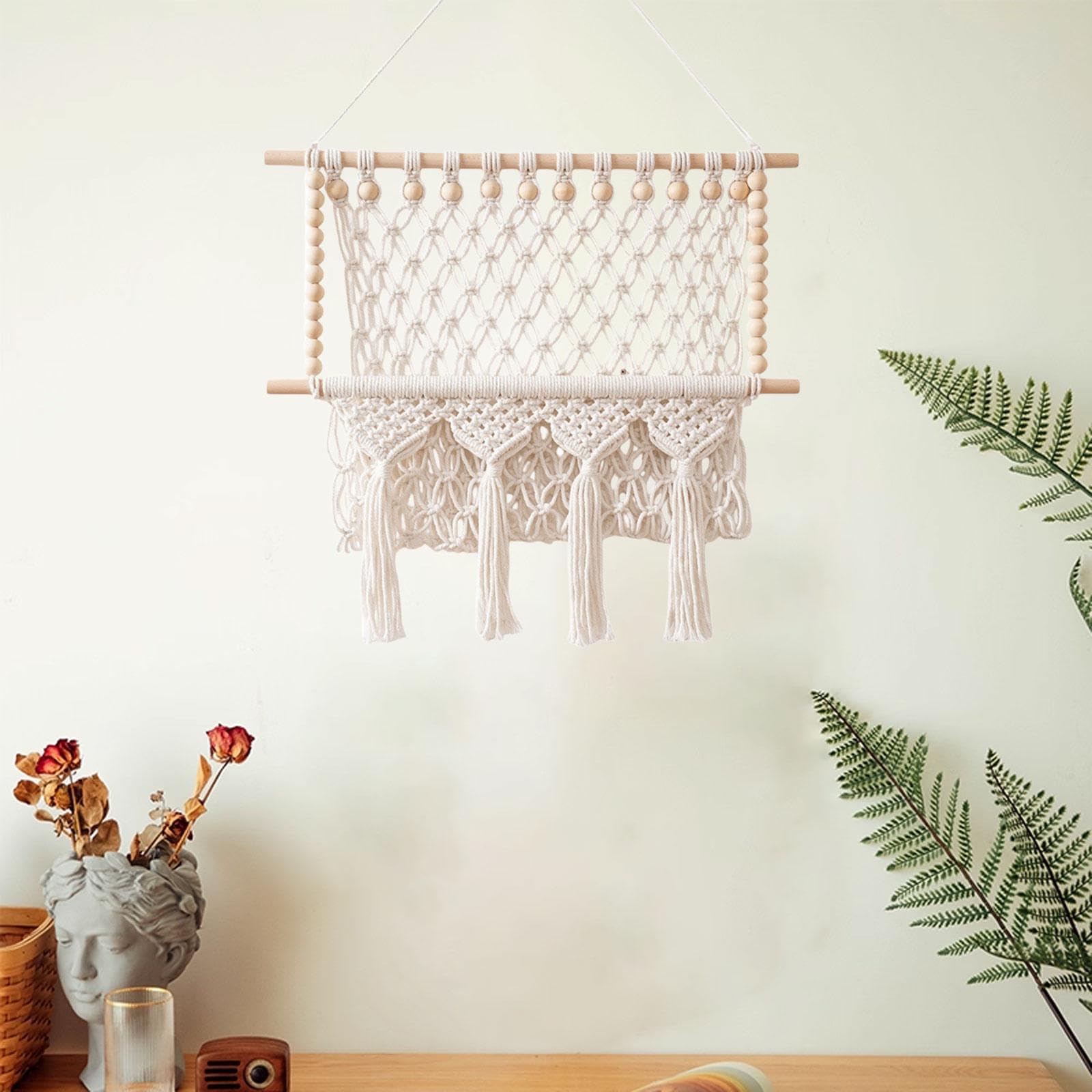Decoración de Pared de Macramé para El Hogar, Arte Decorativo para El Dormitorio.