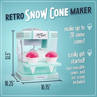 Large Snow Cone Shaved Ice Machine - Retro Blue