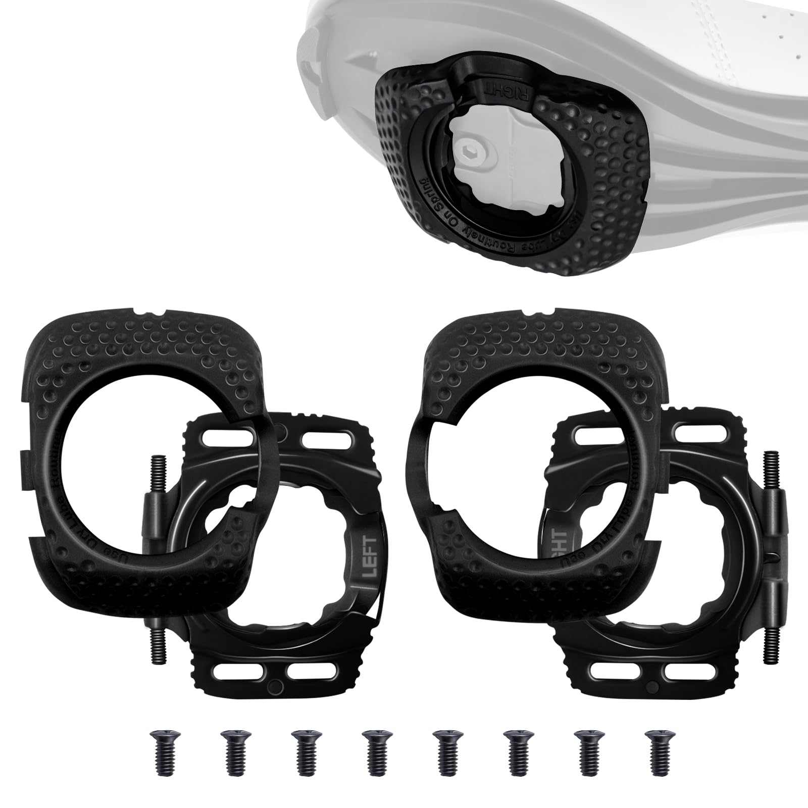 1 Pair Quick Release Cycling Shoes Cleats Self-Locking Pedal Aerodynamic for Wahoo for SpeedPlay for Zero (Black)