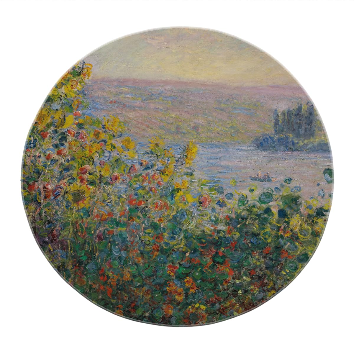 Okrągły dywan ogrodowy Wildflower 200 cm zmywalny dywan