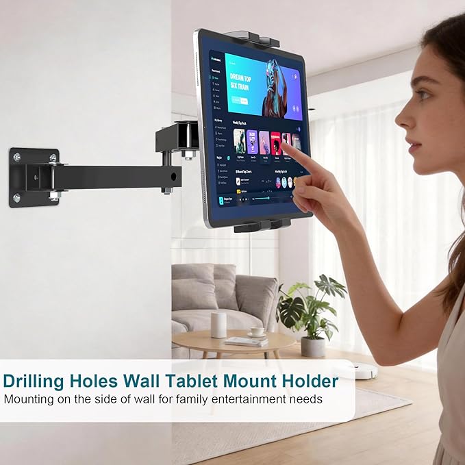 Soporte de pared plegable Mippko para iPad/Tablet 7-12.9" miniatura 4
