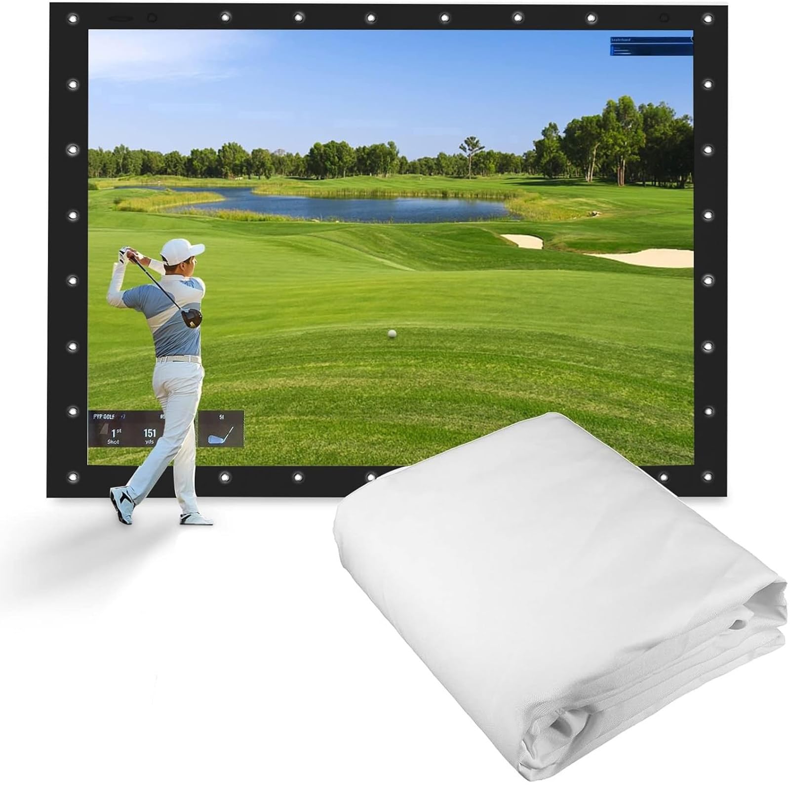 Schermo di impatto per simulatori di golf, schermo ammortizzato durevole ispessito del proiettore dell'esposizione di muffling