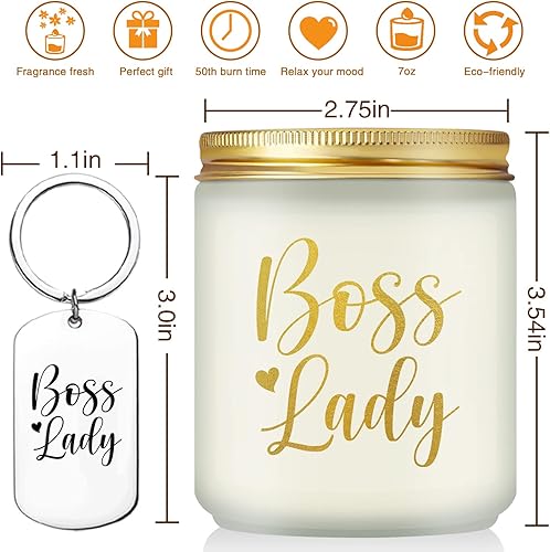 Miniatura 2 de Regalos de jefa para mujer regalos del día del jefe regalos de despedida de jefe para jefe mujer gerente ella divertida vela perfumada de lavanda