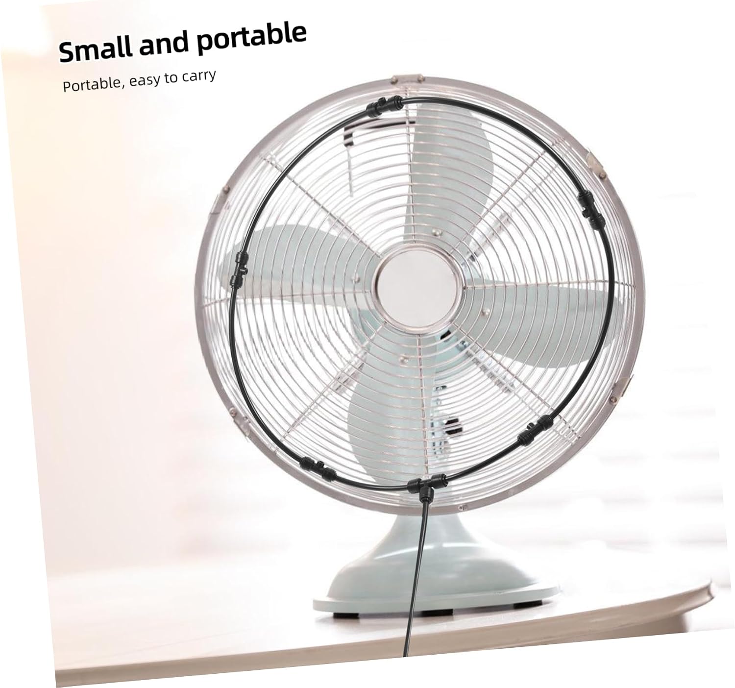 1set Outdoor Misting Fan Kit Patio Mister System with Easy Installation Adapter Compatible with Garden Hoses for Efficient Cooling Hot Days