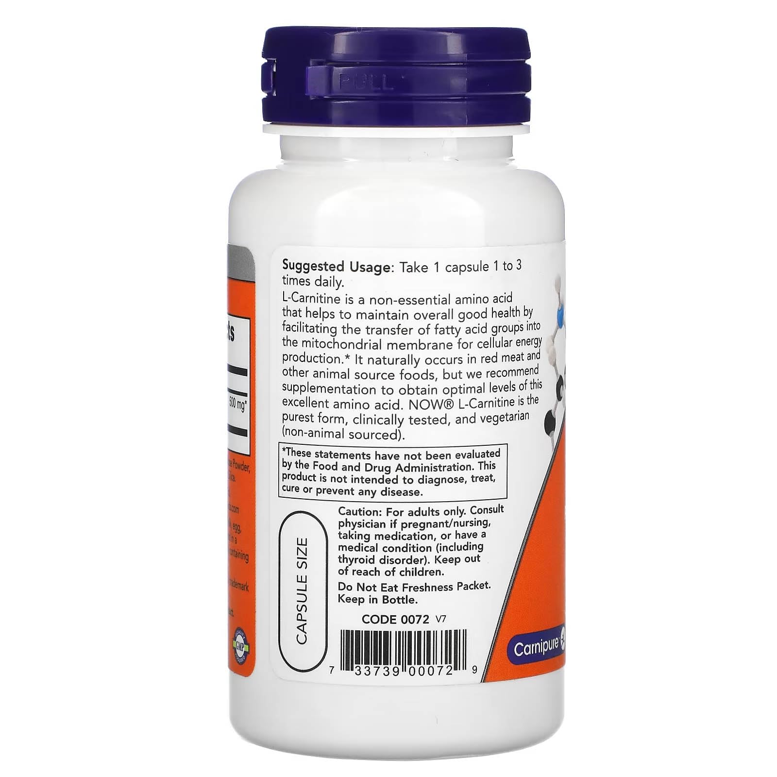 Amazon.com: L-Carnitina 500 mg - 60 Cpsulas : Salud y Hogar