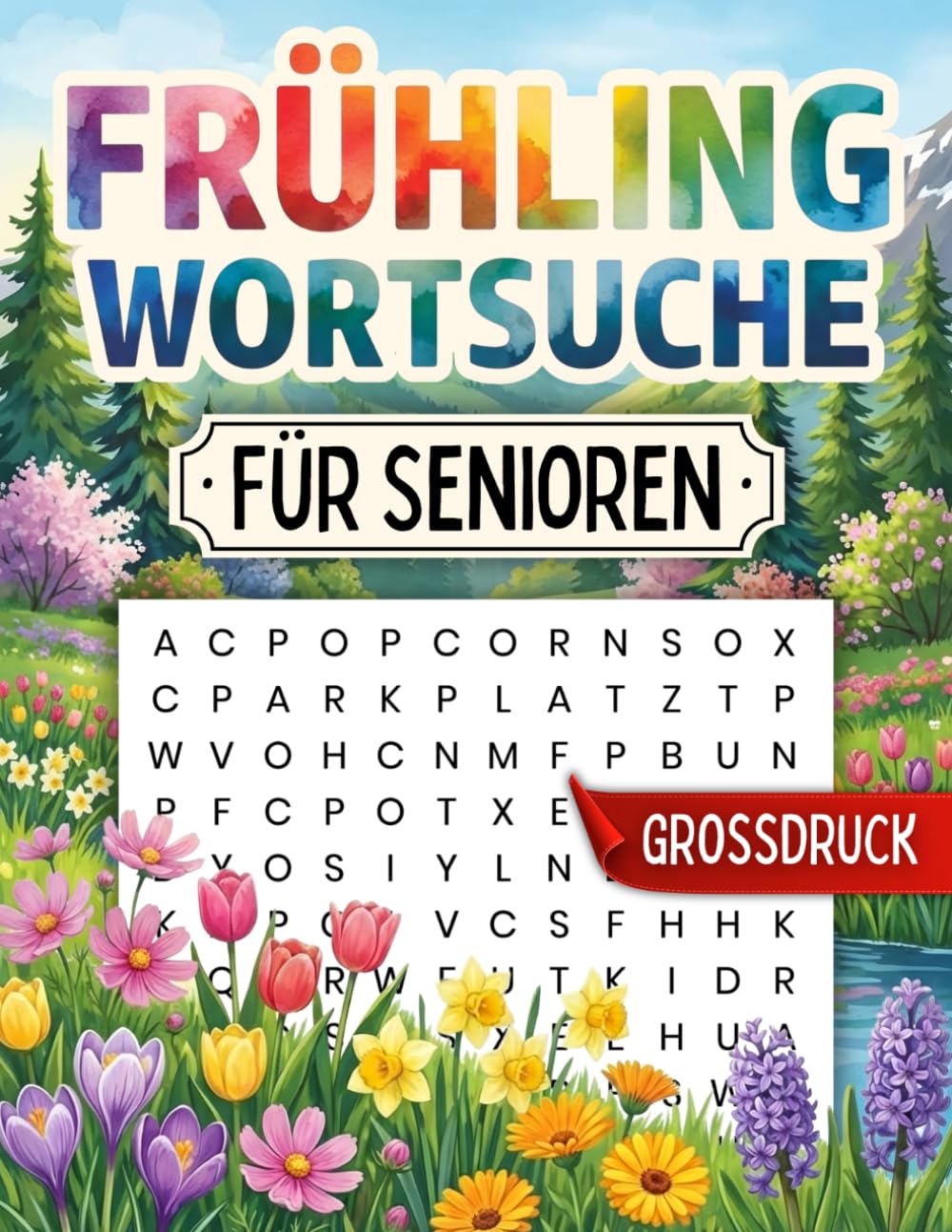 Frühling Wortsuchrätsel für Senioren - Großdruck: Gedächtnistraining, das Spaß macht – 100 Rätsel in großer Schrift zur Entspannung & Beschäftigung (Senioren Geschenk)