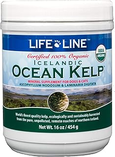 Sponsored Ad - Life Line Pet Nutrition Organic Ocean Kelp Supplement for Skin & Coat, Digestion in Dogs & Cats,16oz, 20101