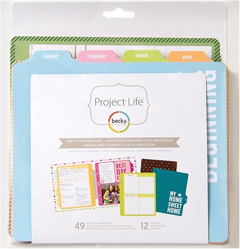 Project Life Páginas planificadas semanalmente, 6 x 8 pulgadas