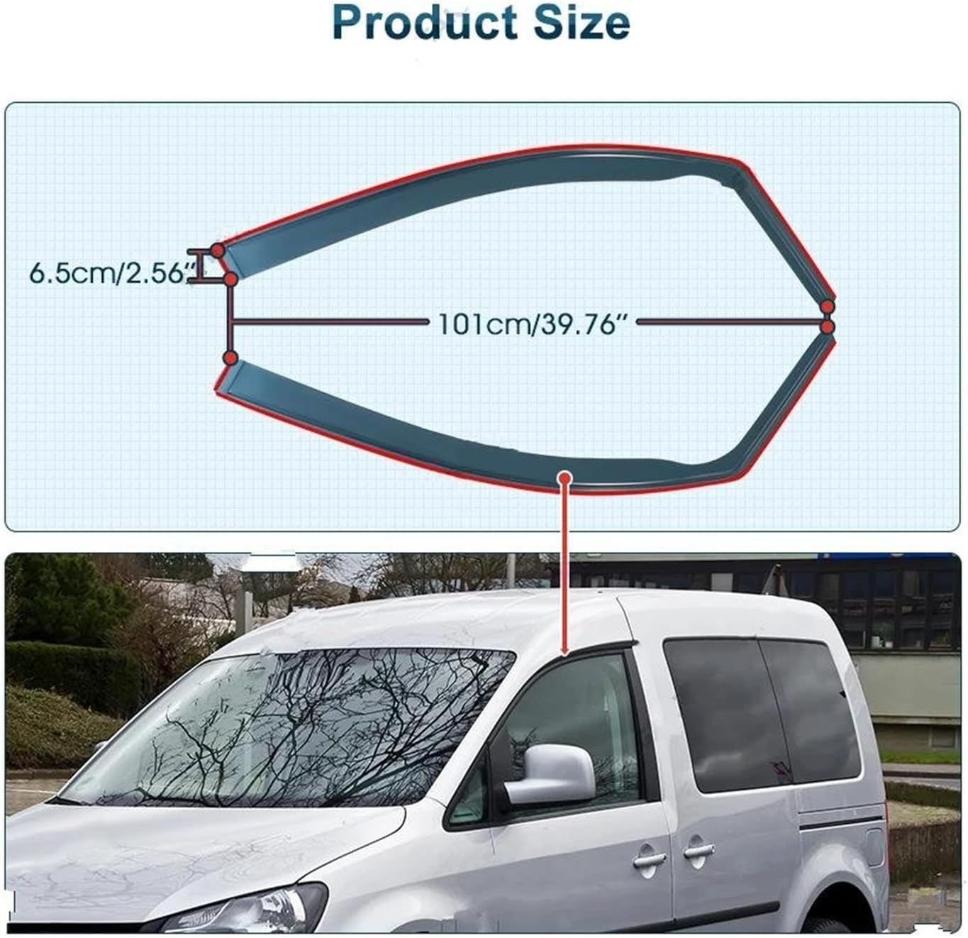 Wind Deflectors Wind Rain Deflectors & Clips for VW for Caddy MK3 2-Door 2004 2005 2006 2007 2008 2009 2010 2011 2012 2013 2014 2015