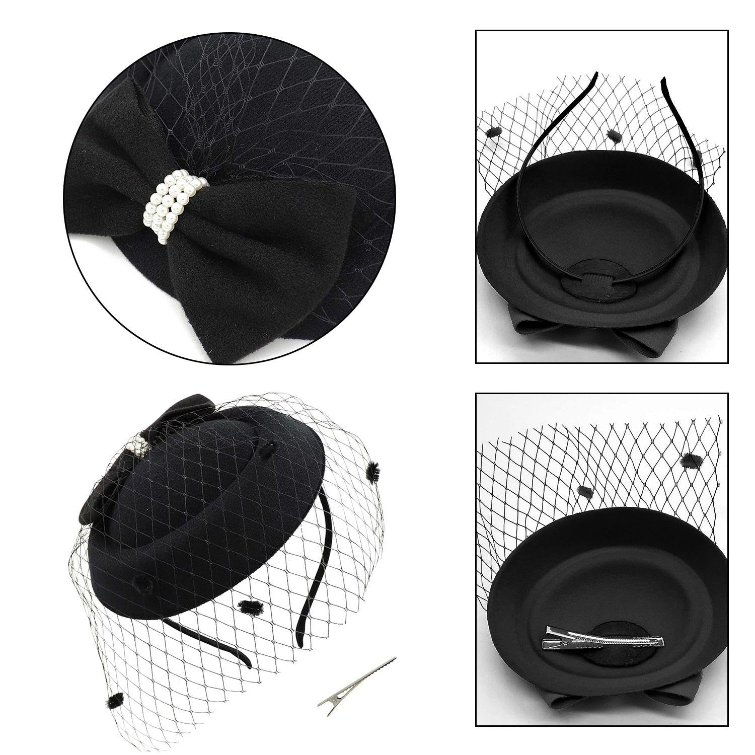 1 Piece Of Retro Hair Accessories And 1 Pair Of Lace Gloves, Ele And Simple Hair Accessories, Clothing Accessories - Image 3