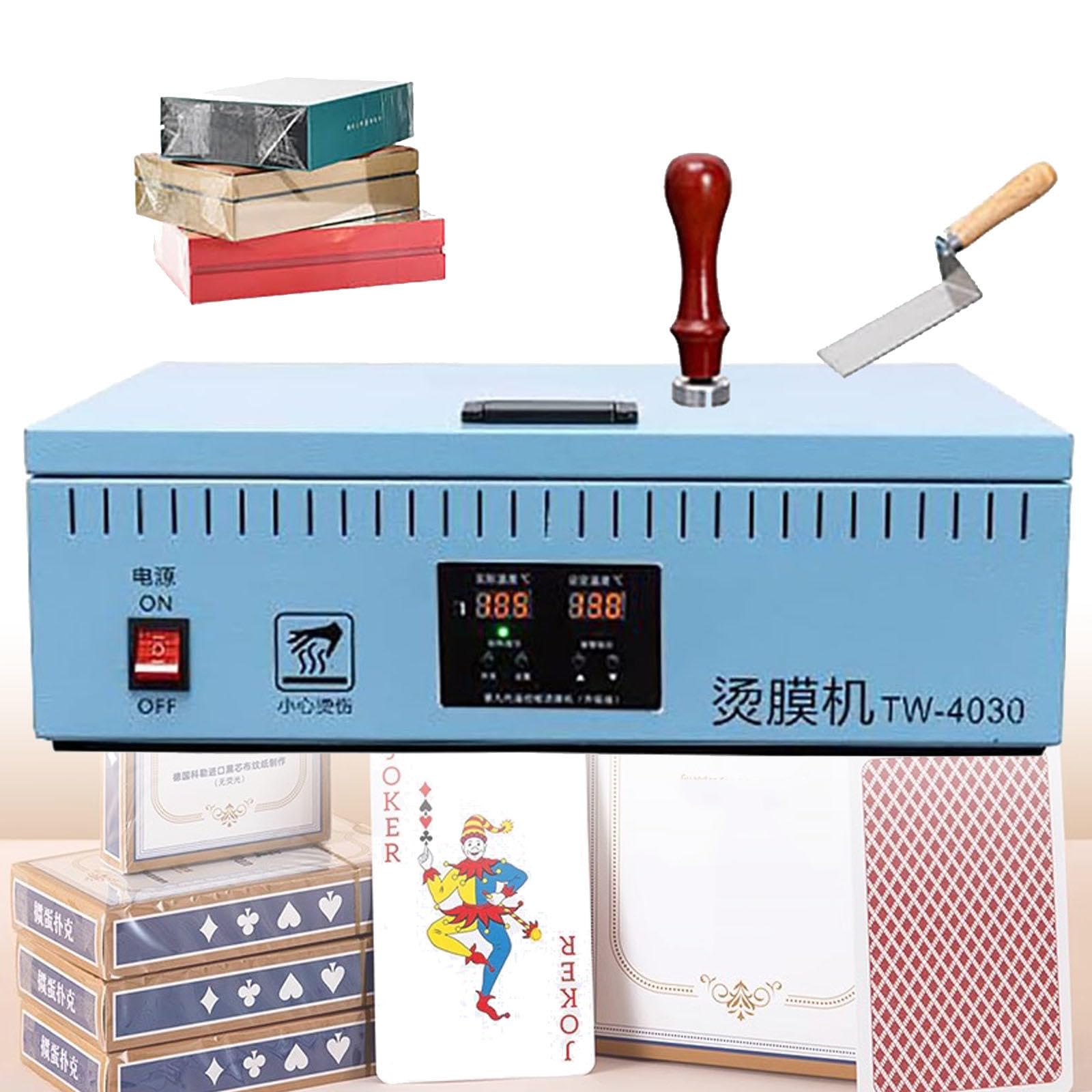 AYCDL Cellophane Wrapping Machine, 1200W Cellophane Overwrapping Machine, Heating Sealing Machine for Cigarette, Perfume, Cosmetics, Poker Box, PVC Film
