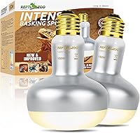 Vista 9 de REPTI ZOO - Paquete de 2 lámparas de calor infrarrojo, emisor de calor de 100W para reptiles, lámpara de punto de sol infrarroja roja, lámpara