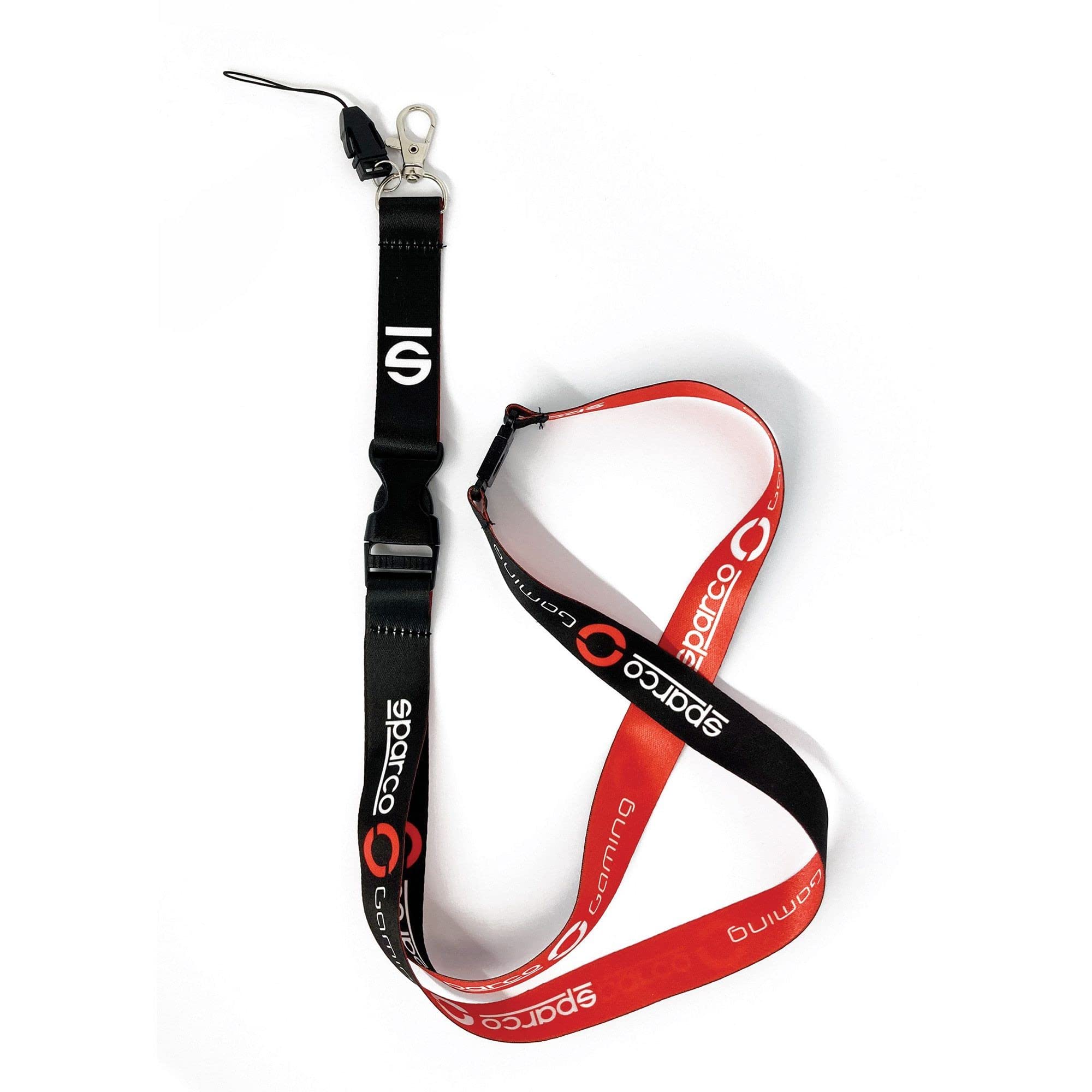 Sparco Multicolor Kit 10 Lanyard Gaming Negro/Rojo