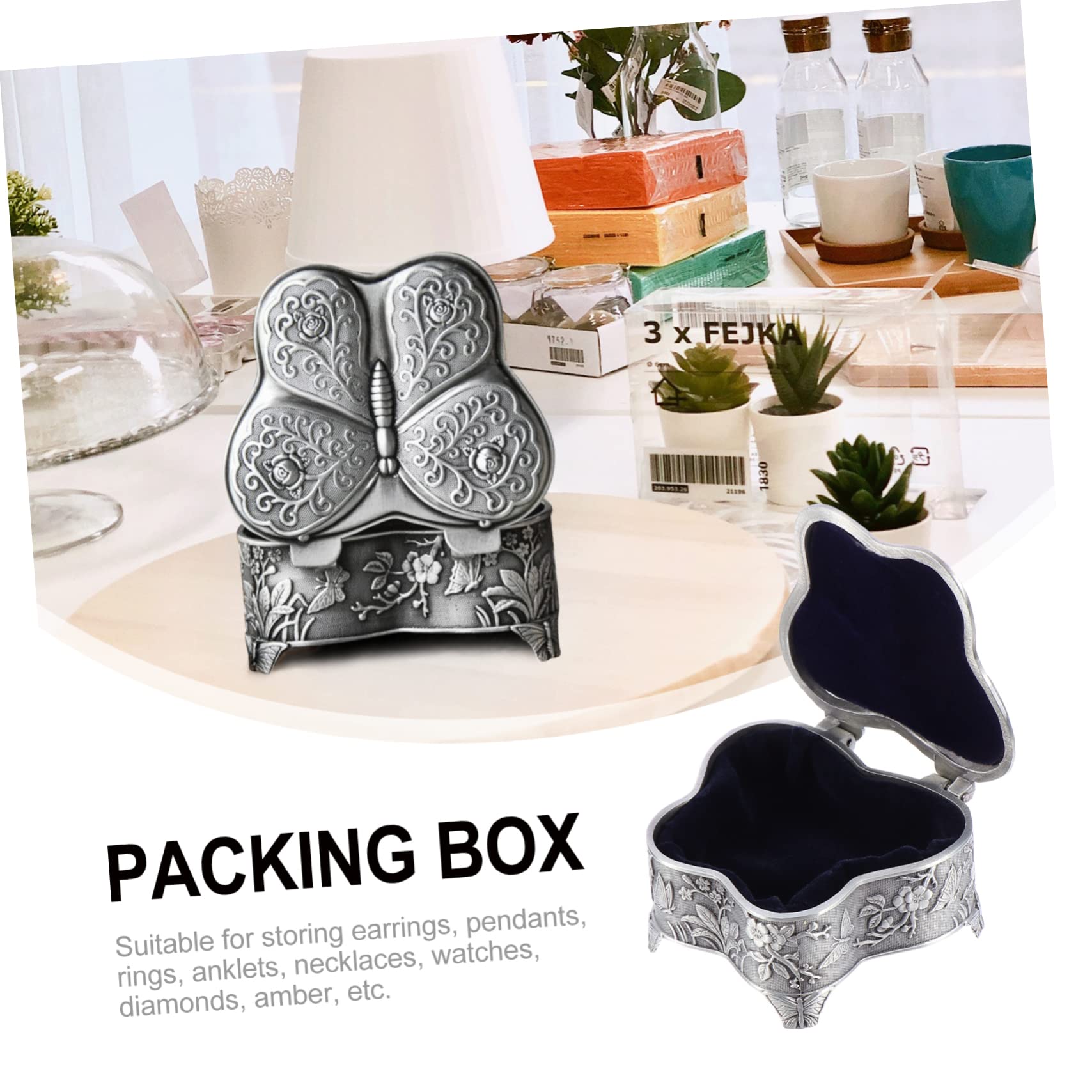 ULTECHNOVO 2stücke Retro Schmuckkästchen Für Ringe Ohrringe Und Halsketten Elegante Aufbewahrungslösung Aus Hochwertigem Für An Besonderen Anlässen