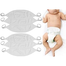 ToBeInStyle Babies\' 6-Pack Comfortable Newborn Baby Belly Binder - White - One Size
