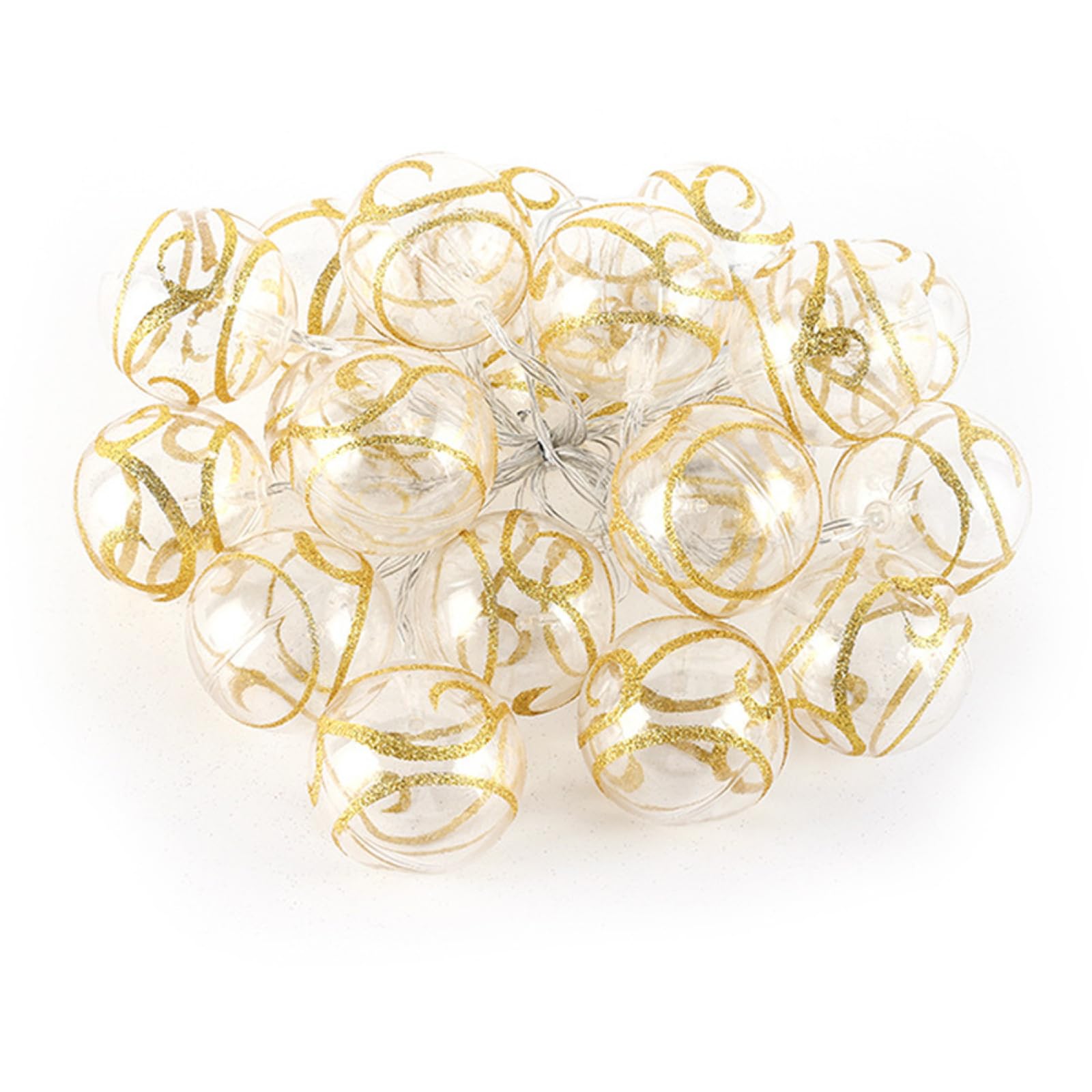 CAKERS Guirnalda De Luces Led Con Forma De Globo, Luces Navideñas De Alambre De Cobre Blanco Cálido, Lámparas Decorativas Creativas Para Dormitorio, Fiesta De Cumpleaños,D,3m(9.8 Pies)-20LED-USB