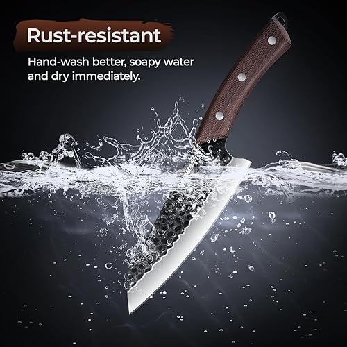 Miniatura 3 de Juego de 17 cuchillos de carnicero para carnicero, juego de cuchillos de cocina forjados a mano, juego de cuchillos de chef de acero de alto carbono