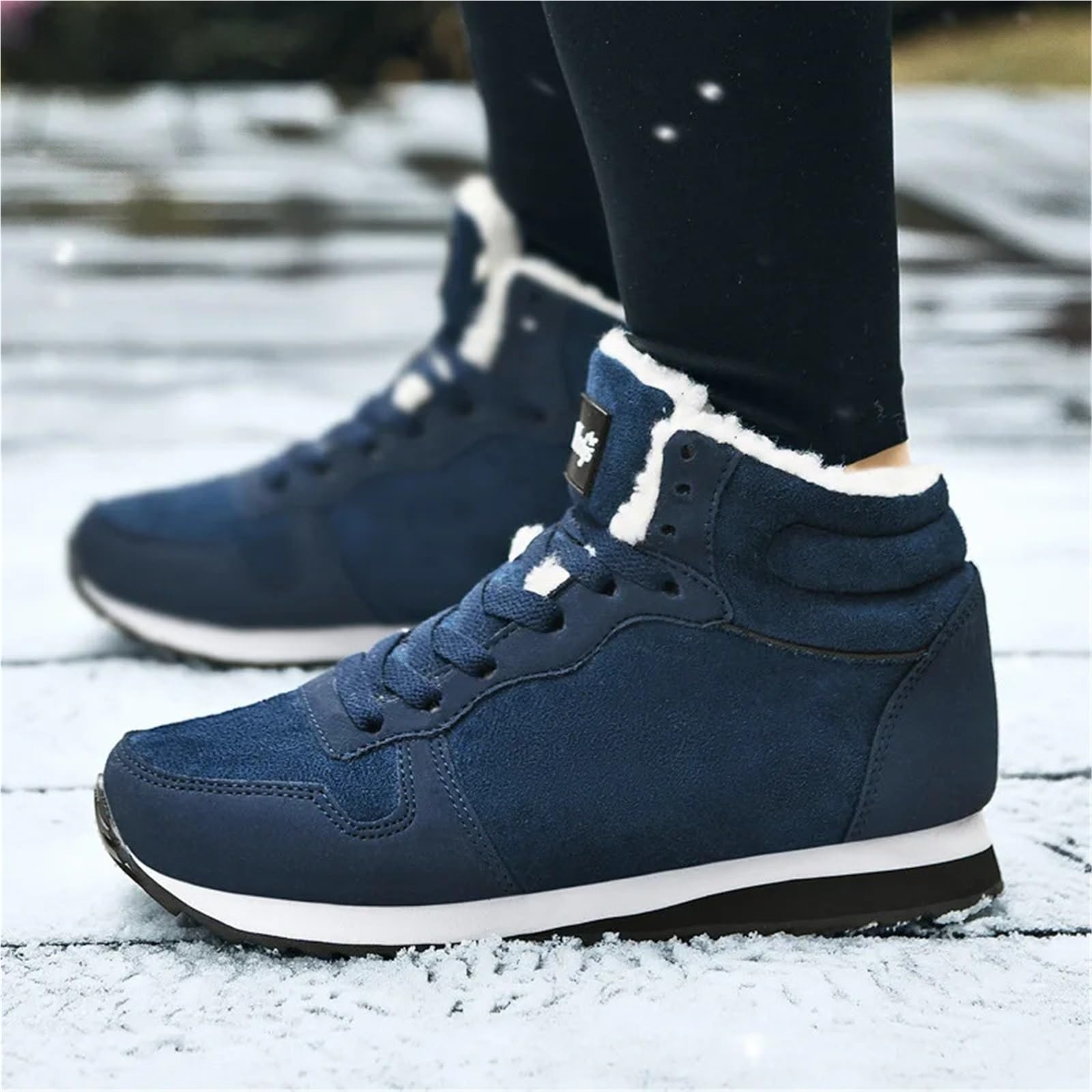 Chaussures montantes d'hiver en coton for couple, chaussures de marche classiques Pour le travail, le ski et l'extérieur
