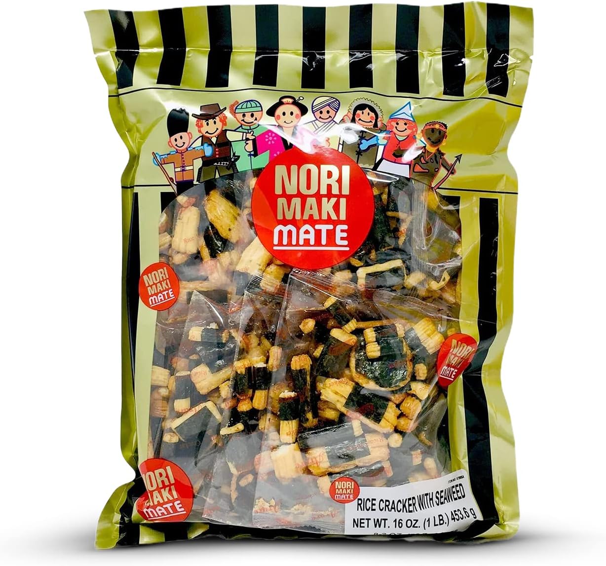 Norimaki Mate (Rice Crackers with Seaweed) 16 Oz. by Shirakiku