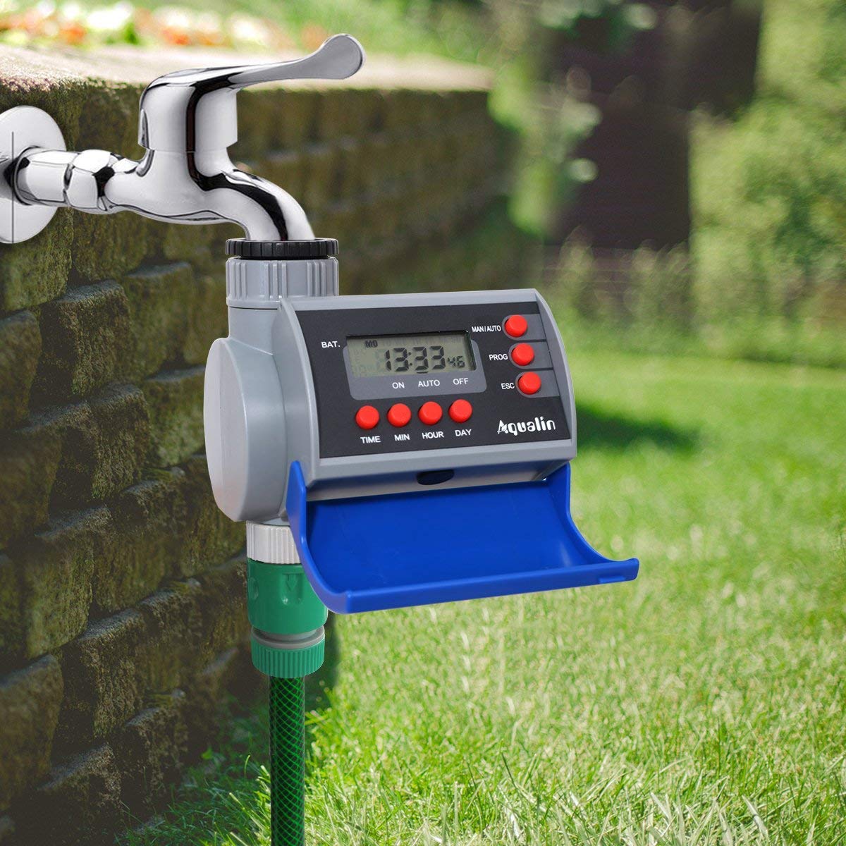 Programmateur Arrosage Minuterie Eau Contrôleur d’Irrigation pour Jardin，Electrovanne