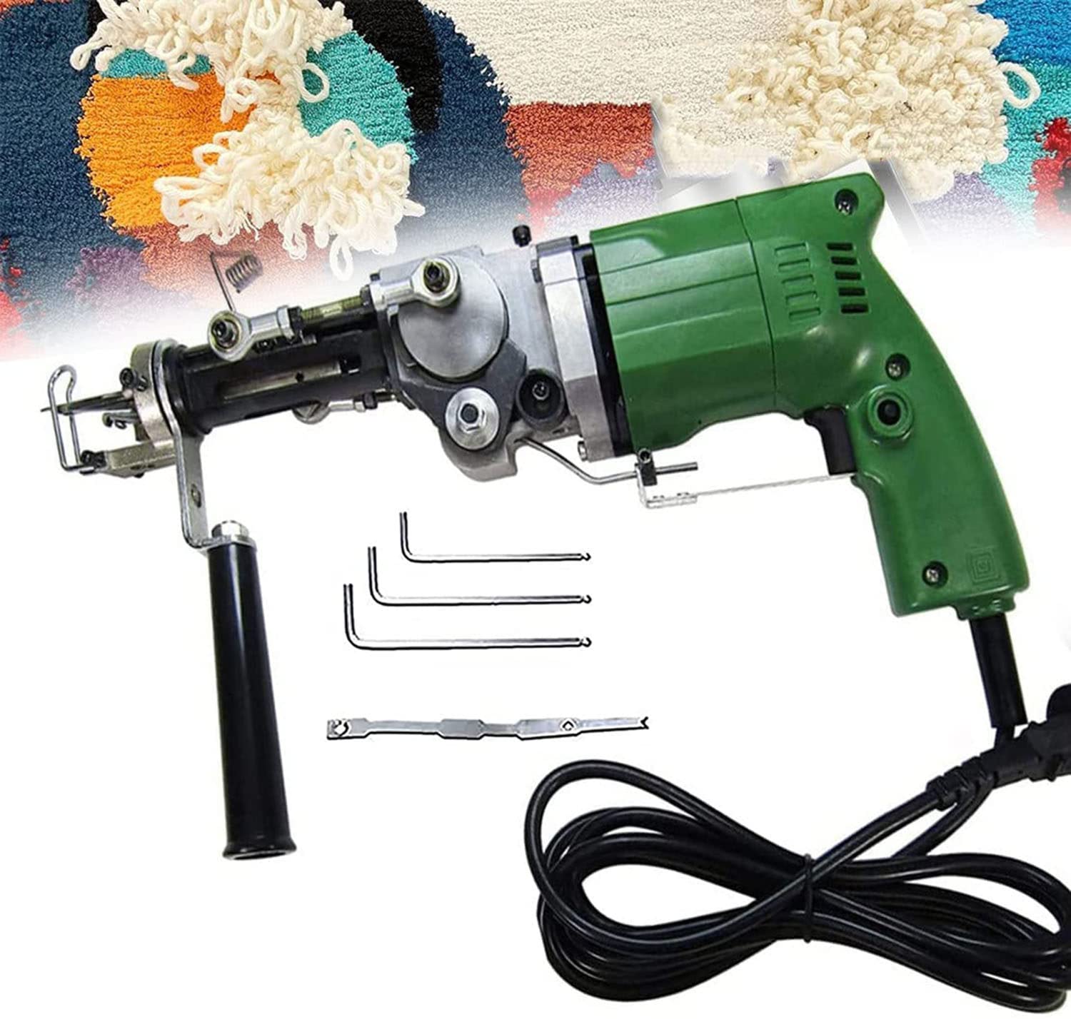 Pistolet à touffeter électrique 2 en 1 avec modes pile et boucle interchangeables