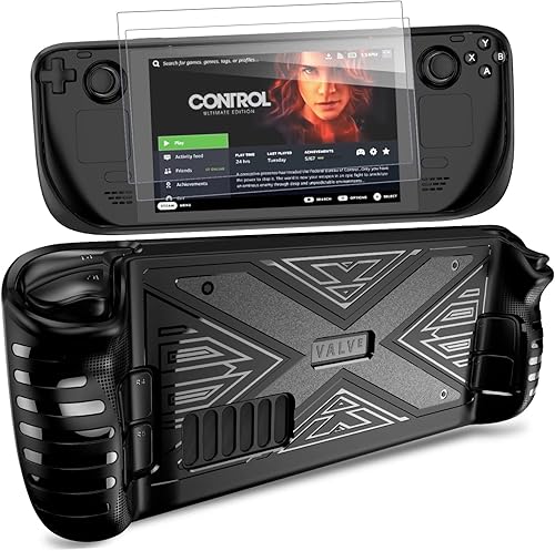 Keruixin Funda para Steam Deck 2021, funda protectora de silicona de cuerpo completo, funda protectora de poliuretano termoplástico a prueba de