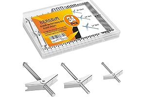 34Pcs Butterfly Toggle Bolt Anchors for Hollow Wall and Ceiling