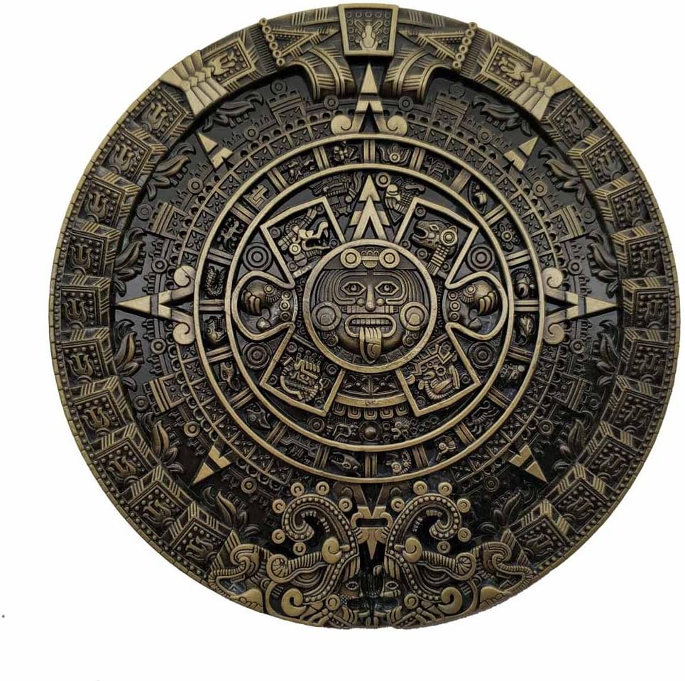YONE Xwest Mayan Aztec Calendar Belt Buckle