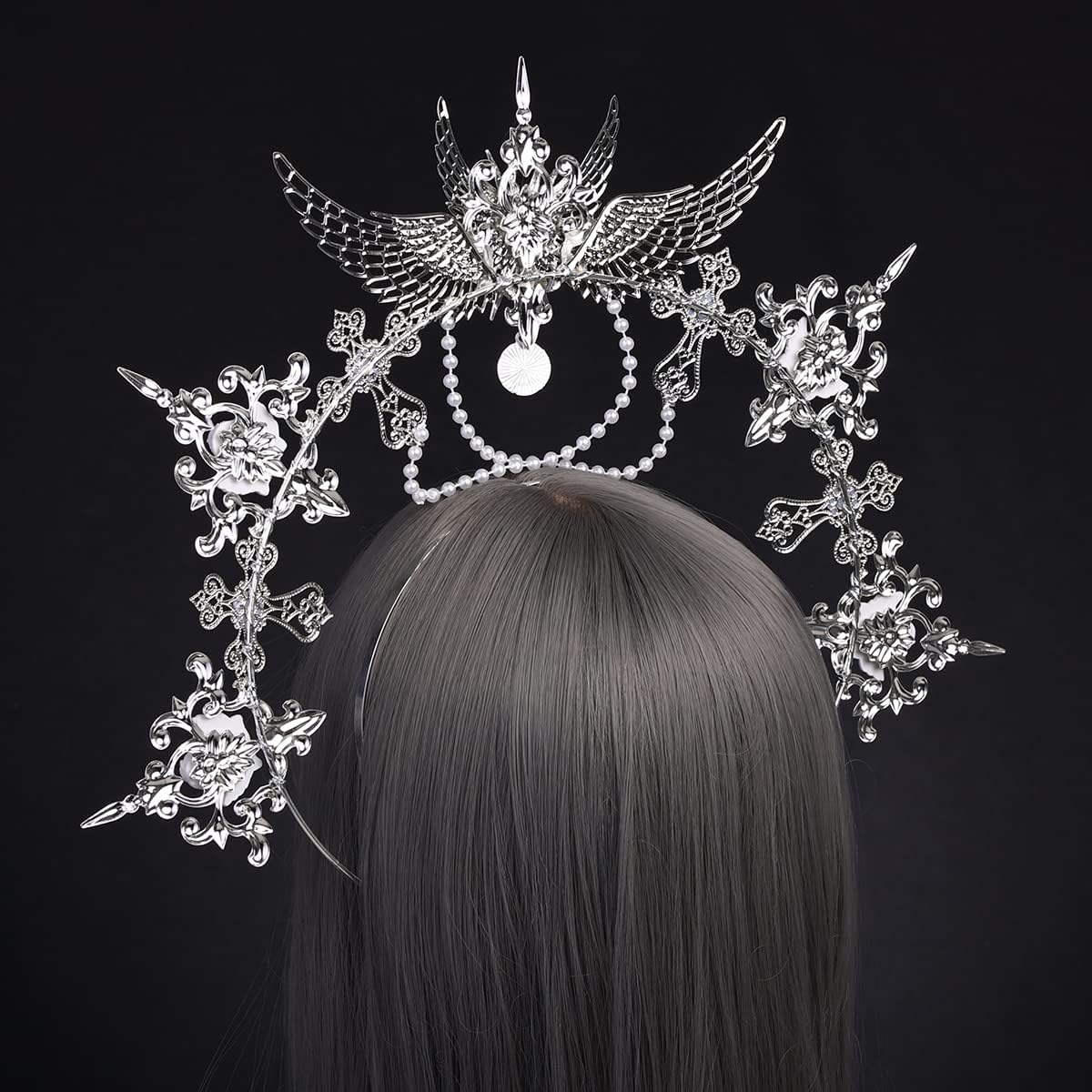 BLESSUME Halo Crown Mary Goddess Headband Women Halloween Costume Headpiece - Image 5