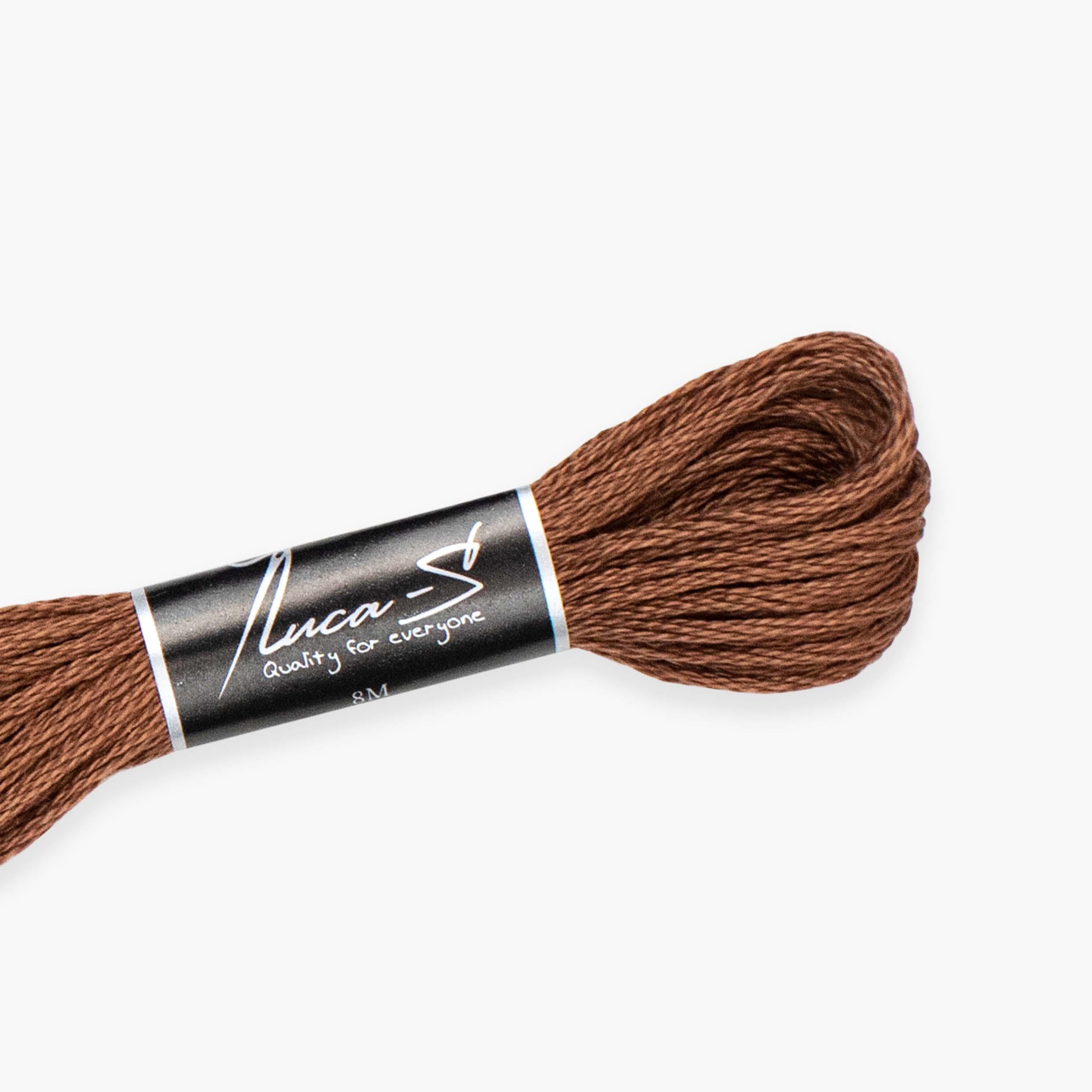 Premium Embroidery Thread Luca-S, 100% Giza Cotton, Oeko TEX Certified Stranded Cotton - 423 / DMC 632 / Anchor 936