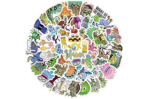 My Singing Monsters Cartoon Game Vinyl Stickers for Kids and Adults (63-Pack)