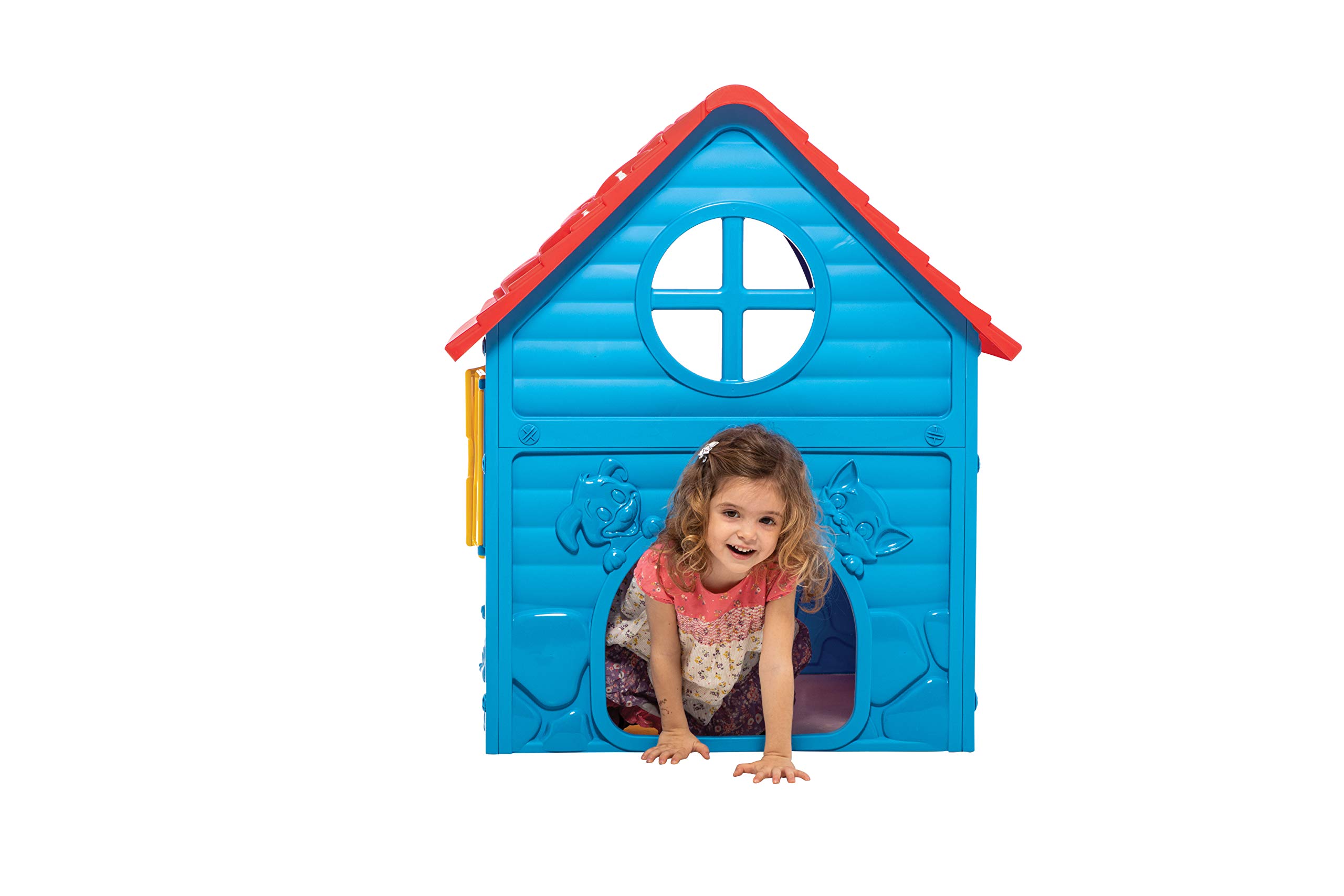 Spielhaus blau Kinderspielhaus Gartenhaus Indoor Outdoor +2J