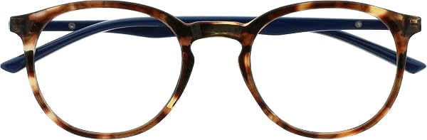 OPULIZE Met Lunettes de Lecture Monture Ronde et Mince Charnières à Ressort Anti-Rayures Écailles de Tortue Marron Hommes Femmes R60-2 +3.50 - 1