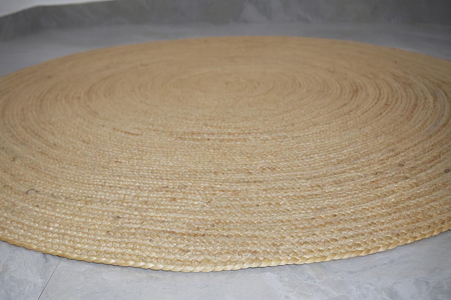 Tappeto rotondo in iuta naturale intrecciata a mano, per soggiorno, corridoio, sala da pranzo, 300 x 300 cm