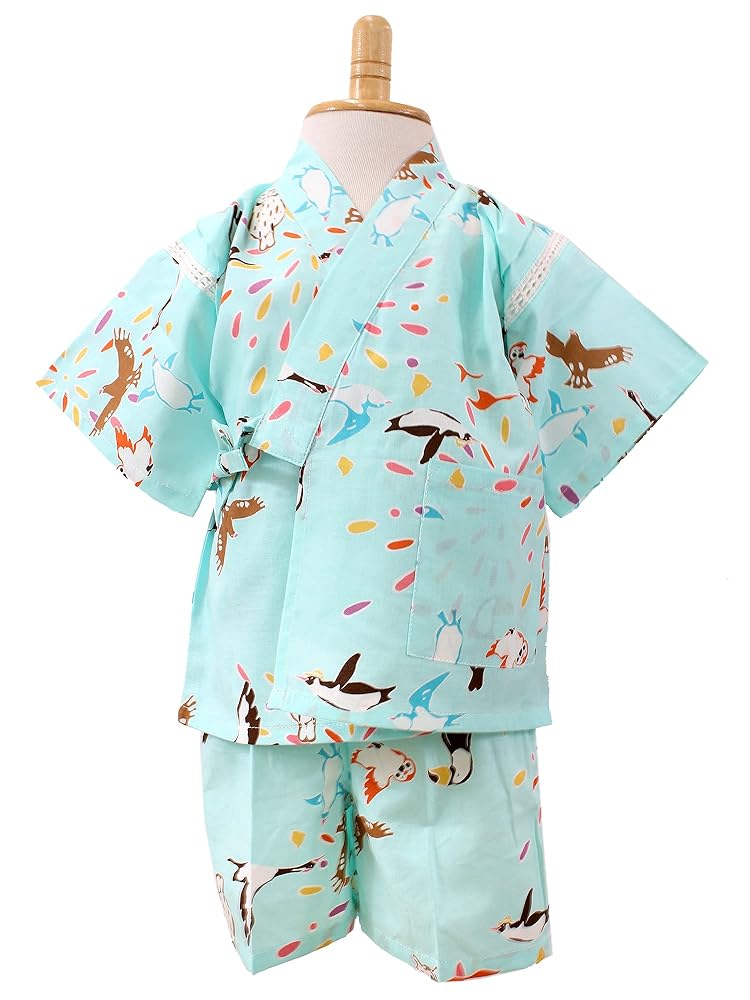 浴衣 単品・ペンギン柄・綿100%