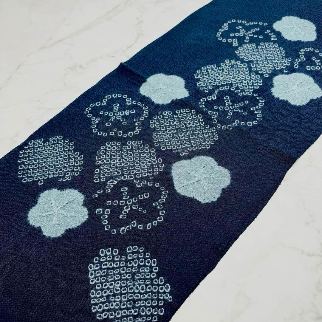 帯揚げ 衿秀 梅つづき 絞り染め分け