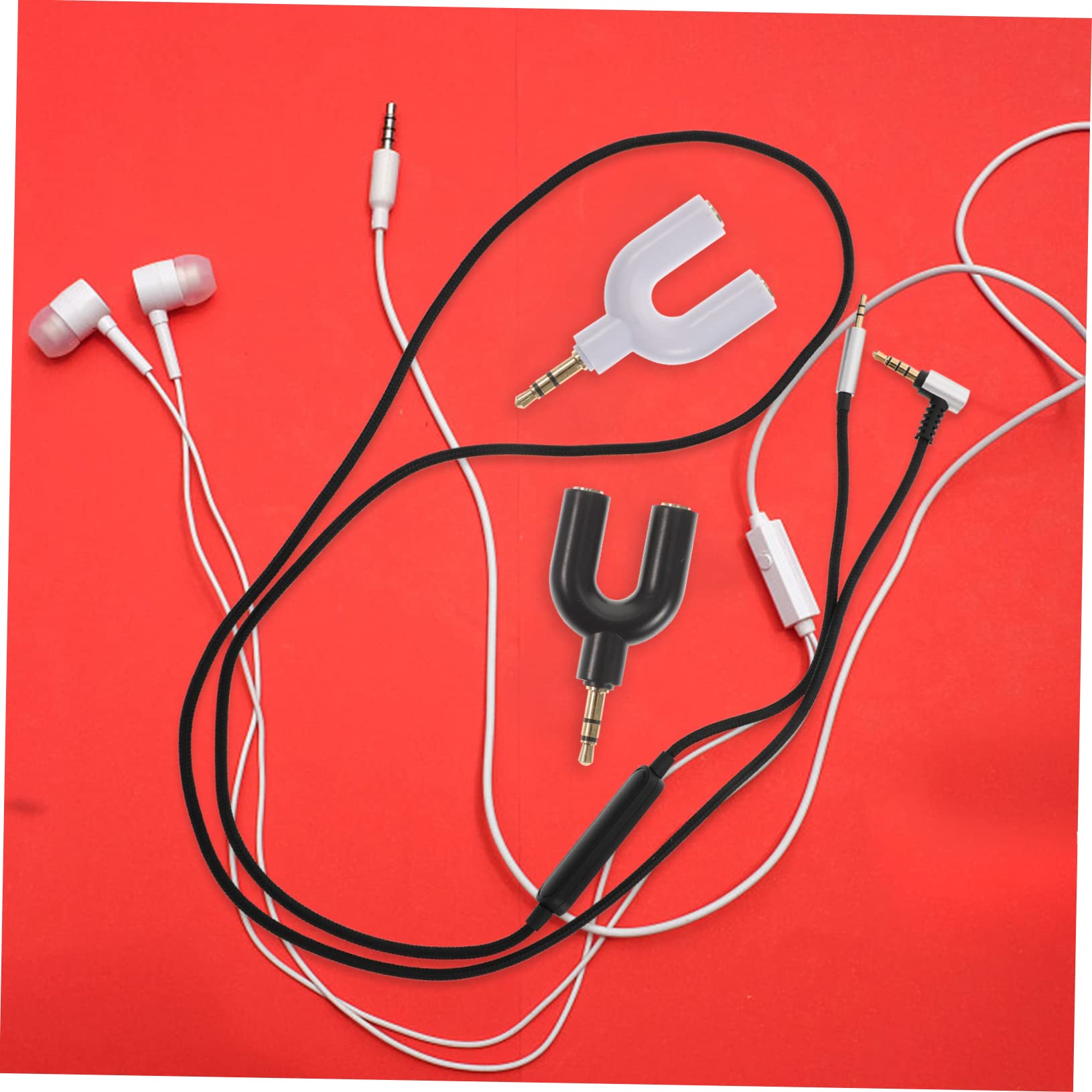 Housoutil 30 Piezas Adaptador De Audio Adaptador De Auriculares De 35Mm Divisor De Auriculares Jack para Divisor De Audio Estéreo De 35Mm
