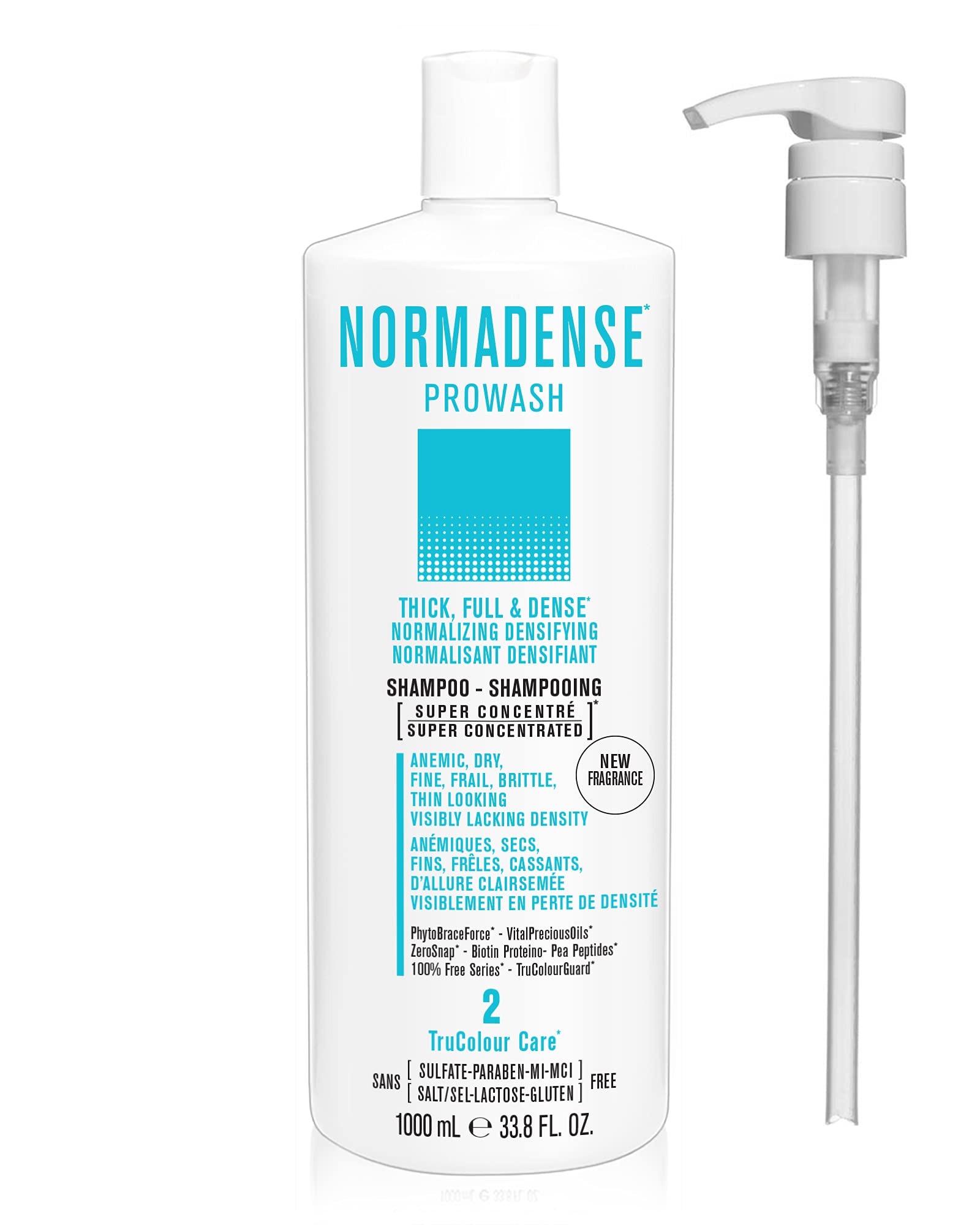 NORMADENSE 2 Vegan Shampoo Thickening Densifying. Biotin Shampoo for Dry, Fine, Thin Looking Hair, Visibly Lacking Density. Shampoo with Argan Oil and Biotin