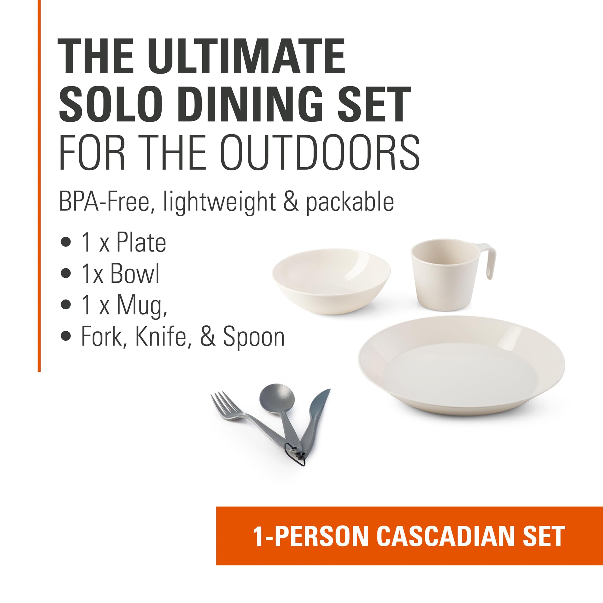 GSI Outdoors Cascadian Service de table 1 personne Grès