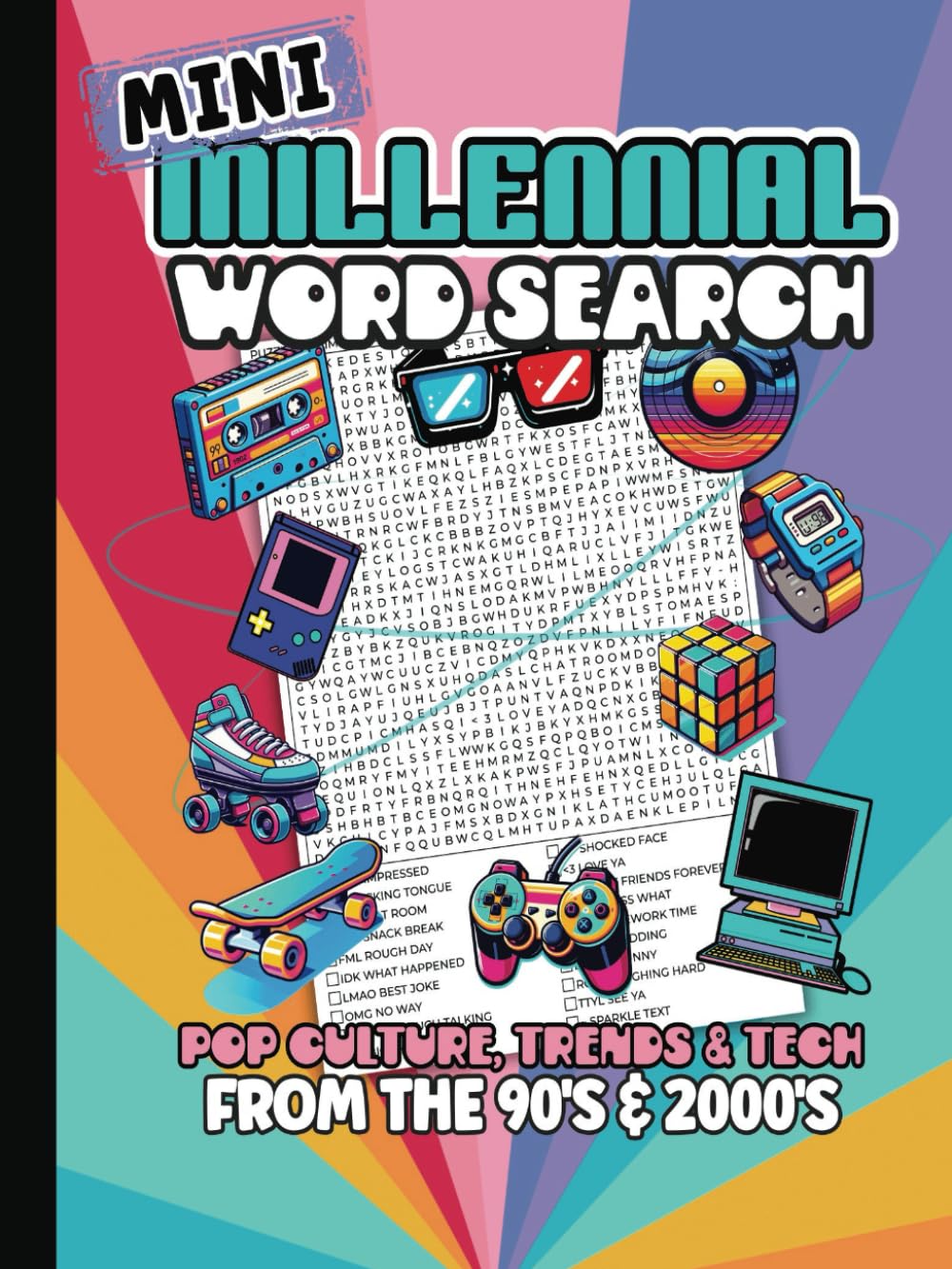 The Ultimate Mini Millennial Word Search Book: Throwback Puzzles of 90s and 2000s Pop Culture, Trends & Technology | 100 Puzzles | 2000 Words | Pocket