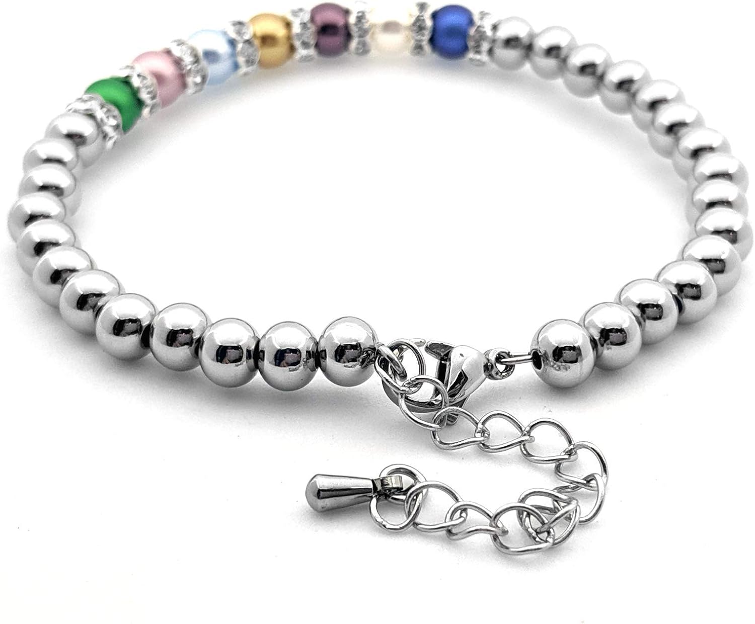 Pearl Birthstone Bracelet, Custom Up 20 Birthstone Pearls, Mothers Bracelet, Bangle Bracelet For Women, Gift for Mom Gift for Grandma