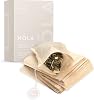 NOLA Disposable Tea Bags for Loose Tea (Pack of 100) - Biodegradable & Recyclable - with Drawstring - 9.5 x 8 cm - Also Suitable for Teapots