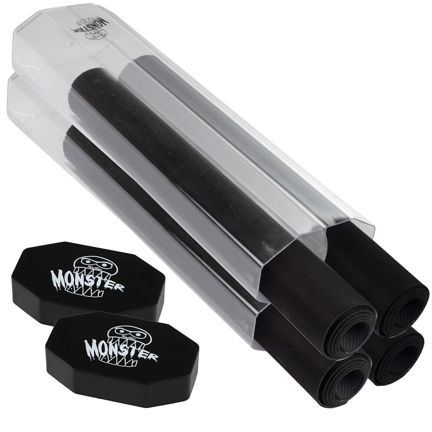 Monster Dual Playmat Tube Value 2 Pack - Holds Two Playmats at Once - Won't Roll Off Surface with an Easy In & Out Design with a Secure Lid - Compatible with Dungeons and Dragons and other RPG games