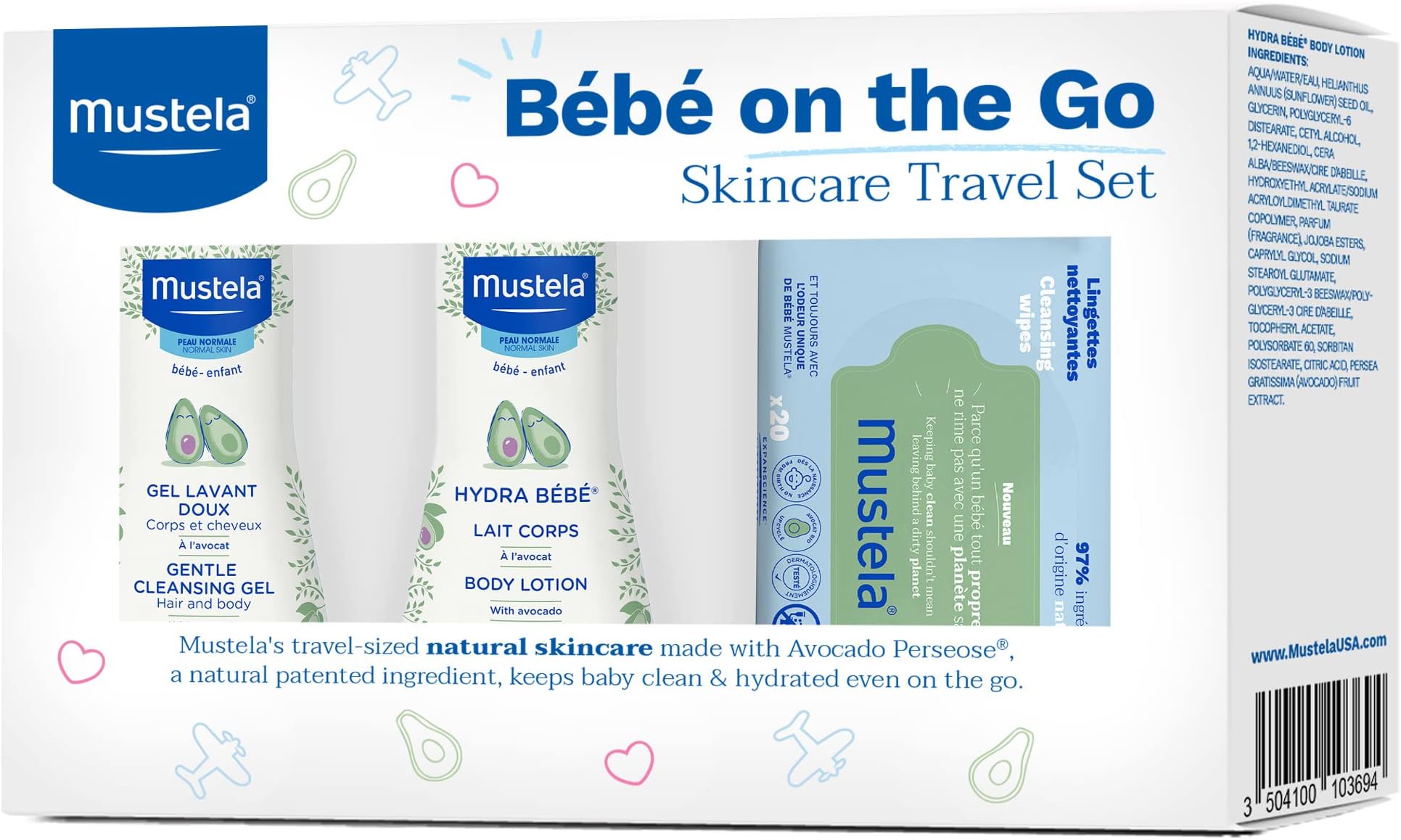 MustelaBaby Skin Care & Baby Bath Products Bebe On the Go Gift Set