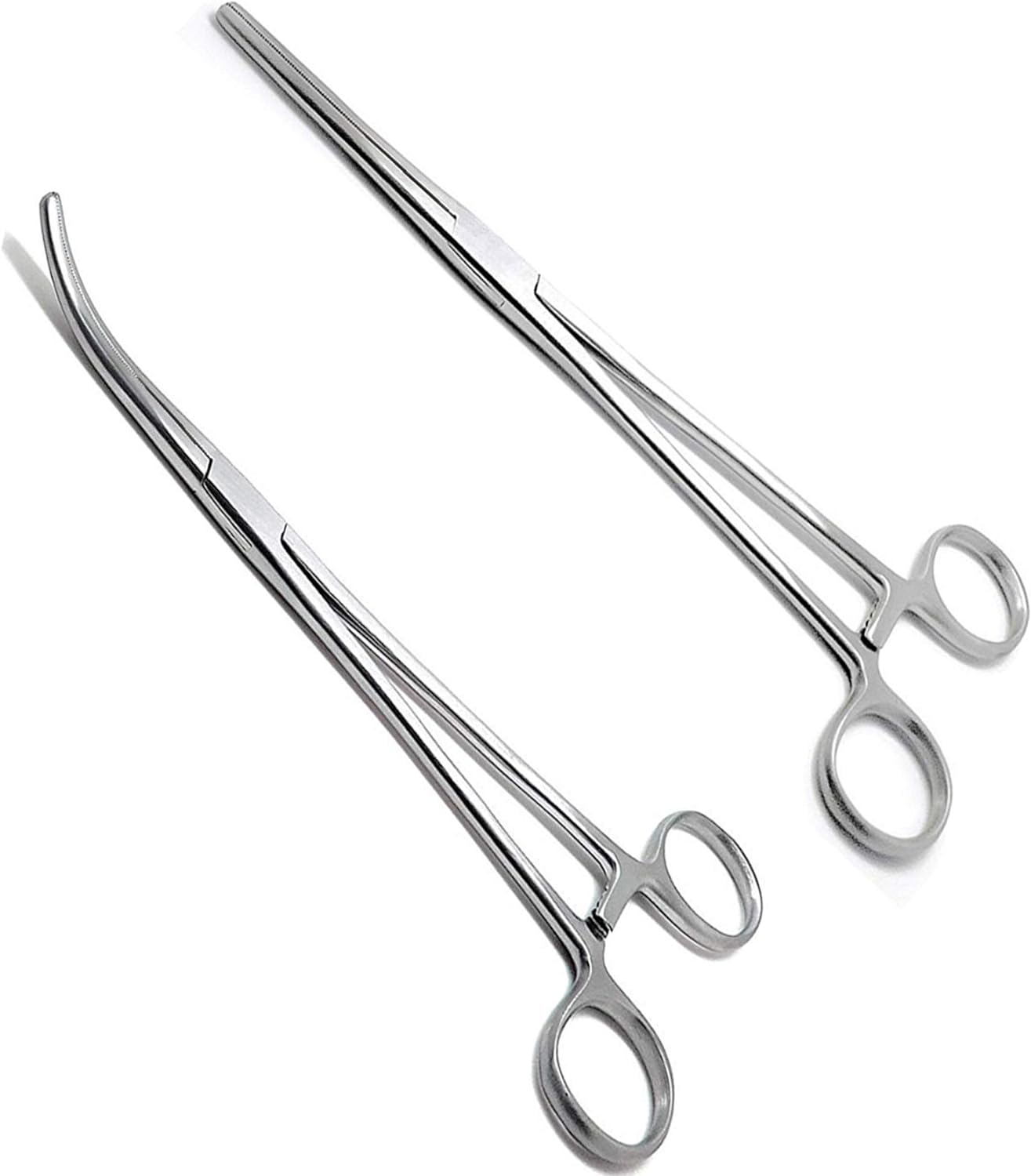 Apical Set of Kelly Forceps Locking Tweezers Clamp, Silver